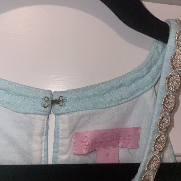 Lilly Pulitzer Pearl Sheath Dress In Whisper Blue Size 4 - Picture 2 of 9